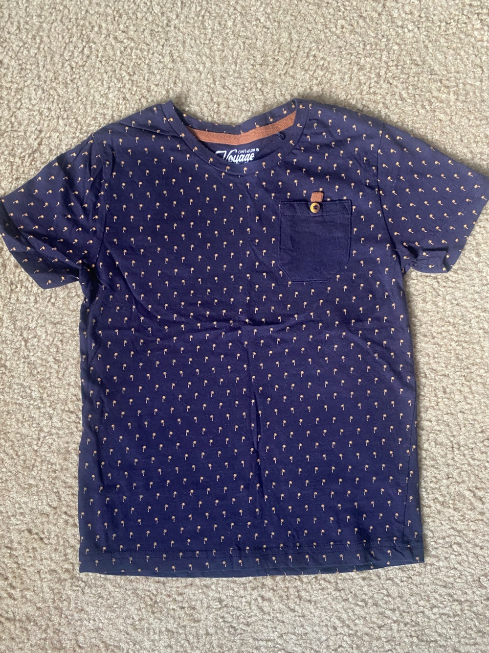 Voyage Boys' Navy Short-Sleeve Tee with Chest Pocket